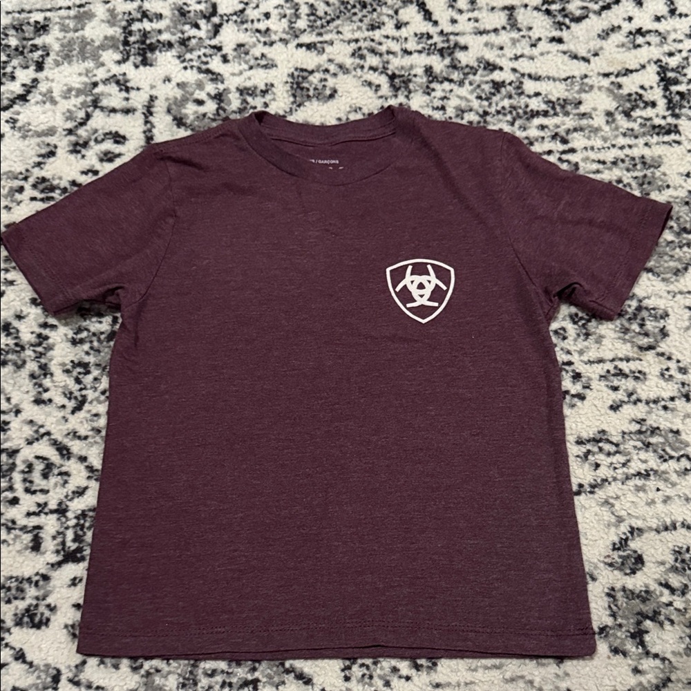 Ariat Kids Burgundy Tee with Emblem
